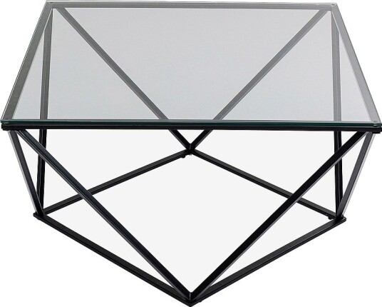 KARE Design Sofabord Cristallo 80x80 cm Svart