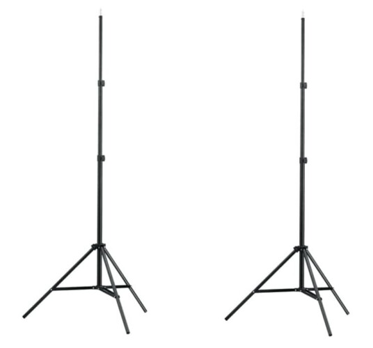 vidaXL Lysstativ 2 stk høyde 78-210 cm