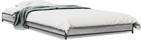 Sengeramme grå sonoma 100x200 cm konstruert tre og metall 8721012987005