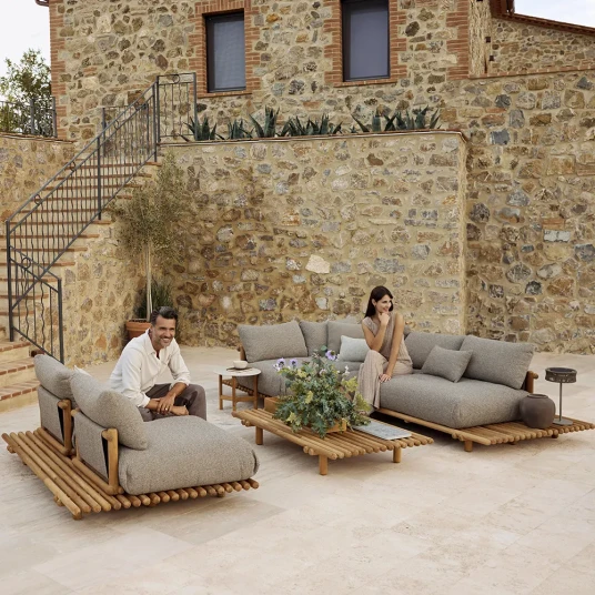 Cane line Sticks hjørnesofa Teak/sand Cane line Sticks hjørnesofa Teak/sand