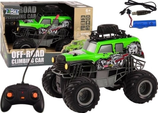 Leantoys Rc Terrengbil 1:16 Grønn Fjernstyrt