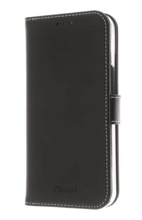 Insmat Flip Cover for Samsung Galaxy A20e - Ekte Skinn, Sort