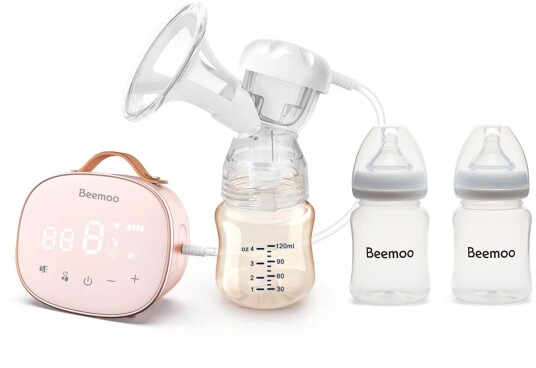 Beemoo Care Single Elektrisk Brystpumpe inkl Brystmelkflaske 180 ml 2-pack Beemoo Care Single Elektrisk Brystpumpe inkl Brystmelkflaske 180 ml 2-pack