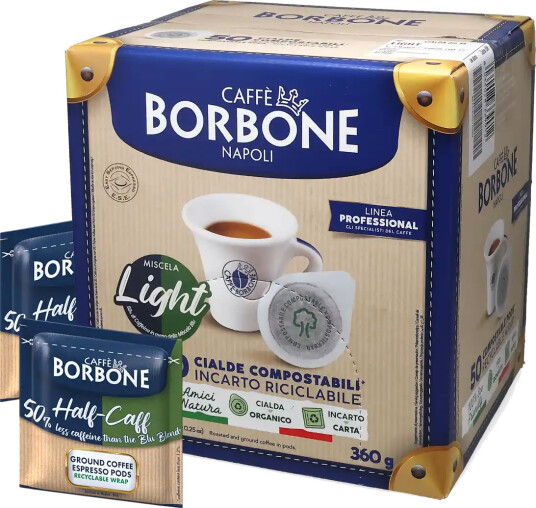 Caffè Borbone | Light Resirkulerbar innpakning 50 E.S.E. pods