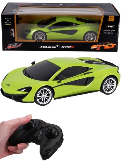 McLaren 570S Radiostyrt bil med lys neongrønn 28 cm McLaren 570S Radiostyrt bil med lys neongrønn 28 cm