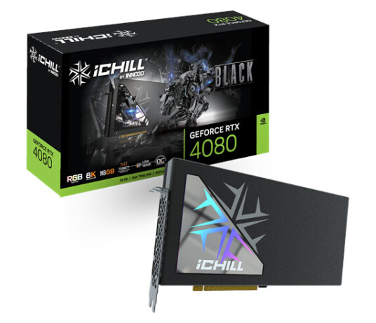 Inno3D GeForce RTX 4080 iCHILL Black 16GB GDDR6X - 16GB GDDR6 RAM - Grafikkort