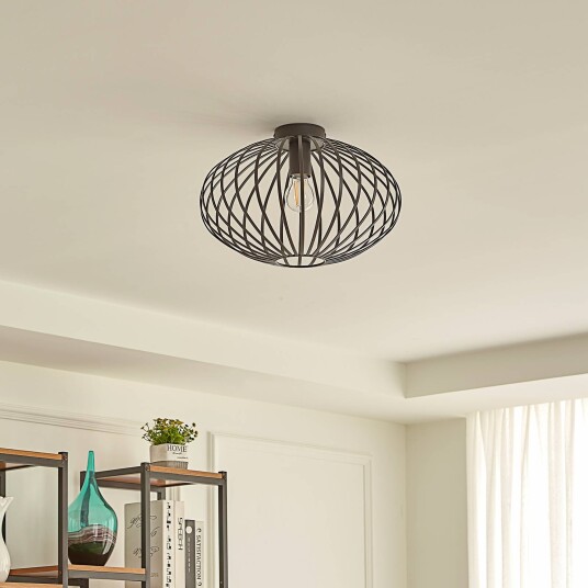 Lindby Maivi taklampe bur svart 40 cm