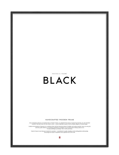 Poster & Frame Black Wood Frame   Black   60X80CM