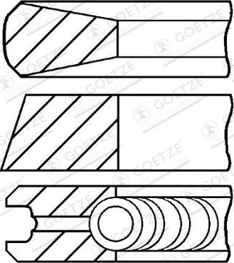 Stempelringsett GOETZE ENGINE 08-103700-00