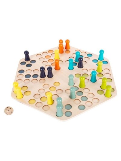 Small Foot Wooden Ludo Game 6 Players