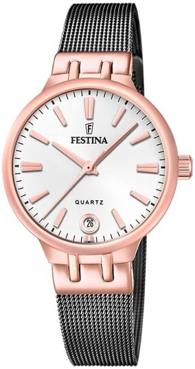 Festina Dameklokke F20717 1 Mademoiselle Sølvfarget/Stål Ø33 mm