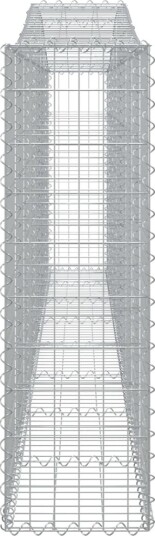 vidaXL Gabionkurver buede 5 stk 400x30x100/120 cm galvanisert jern