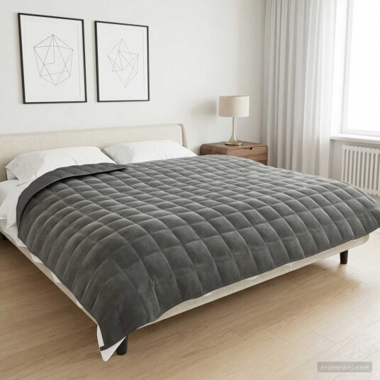 vidaXL Vektet Teppe Antrasitt 200 x 230 cm 9 kg 100% Bomull 205T