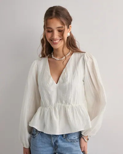 Neo Noir Hvit Timmy Solid Blouse