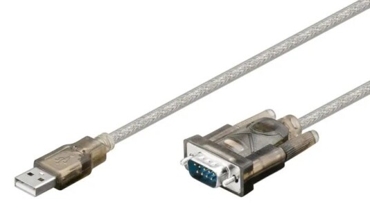 Plexgear USB til Seriell Adapter RS232 1.5m Sølv