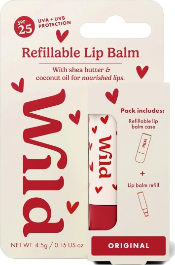 Wild Wild Lip Balm Heart Case Orginal Spf   Nude   4.5 GR
