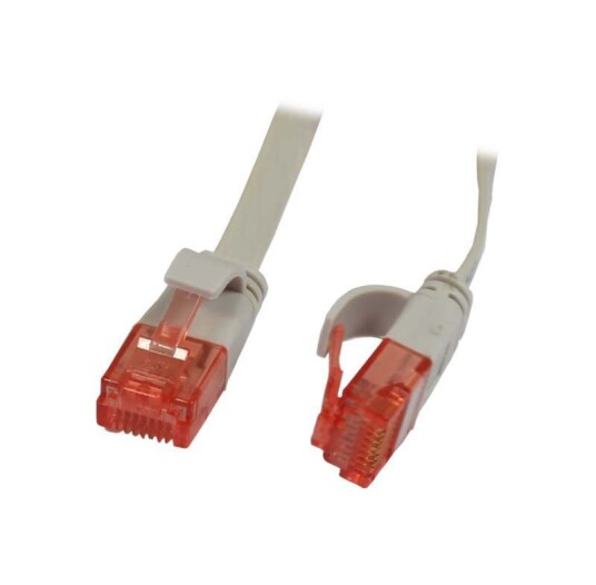 SYNERGY \Patchkabel RJ45 UTP(U/UTP).10m grau, CAT6, PVC, Flach, Synergy 21,