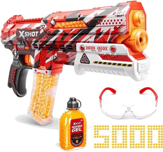 Zuru X-Shot Hyper Gel Clutch Blaster Med 5000 Gellets Lekegevær Som Skyter Gelekuler Zuru X-Shot Hyper Gel Clutch Blaster Med 5000 Gellets Lekegevær Som Skyter Gelekuler