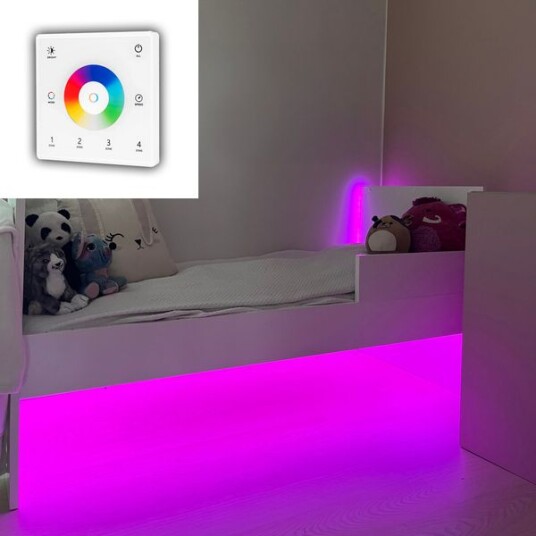 LED stripepakke for barnerom AGGE Komplett pakke Med Wall Mount Touch Panel fjernkontroll