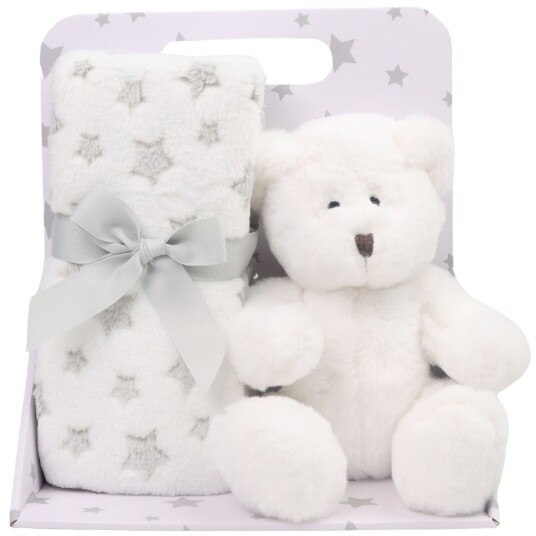 CarloBaby Teppe Bamse Hvit