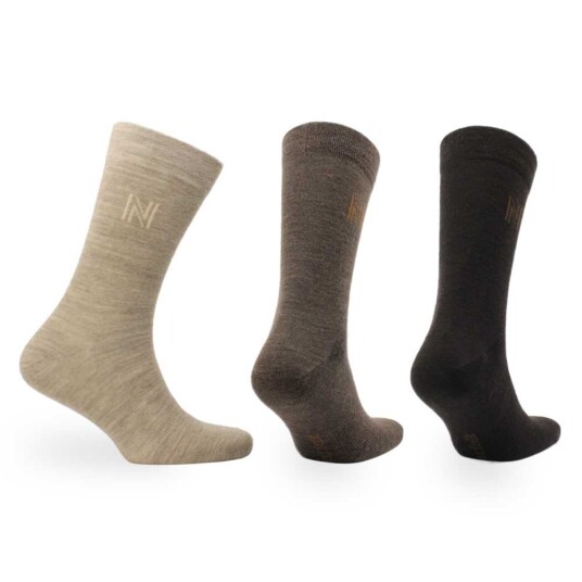 Norfolk Merino Wool Everyday Socks Coffe 3-pack - 35-38 Norfolk Merino Wool Everyday Socks Coffe 3-pack - 35-38