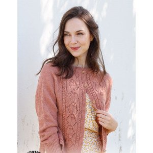 Crystal Lattice by DROPS Design Cardigan Strikkeoppskrift str. S X Small
