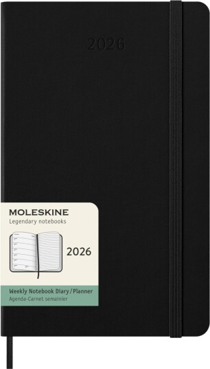 Moleskine Moleskine 2026 Hard L Uke Notat Sort