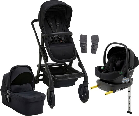 Beemoo Pro Max Duovogn & Beemoo Route Babybilstol inkl. ISOFIX Base Coffee Black