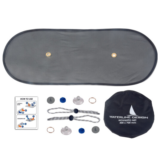 Waterline Design Myggnett til Portlights, Stor Waterline Design Myggnett til Portlights, Stor