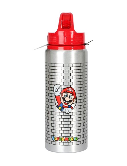 Super Mario Aluminium Sport Bottle Super Mario 730 Ml   Multi/patterned   730 ml