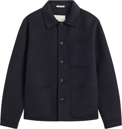 Gant Reg Handstitched Overshirt   Navy   XL