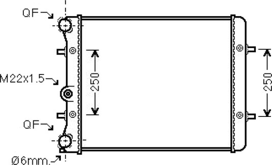 DIEDERICHS DCM3426 Radiator motorkjøling DIEDERICHS DCM3426 Radiator motorkjøling