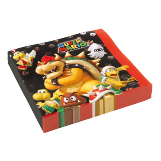 Hisab/Joker Company AB Servietter Super Mario - 20-pakning