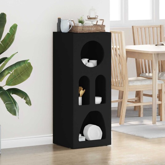  Serviesskap Svart 40 x 35 x 100.5 cm Konstruert tre