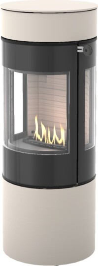 Viva L 120 sand frittstående biopeis med sideglass og glassdør Viva L 120 sand frittstående biopeis med sideglass og glassdør
