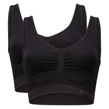 Bamboo basics BH 2P Nova Seamless Bra Svart Medium Dame