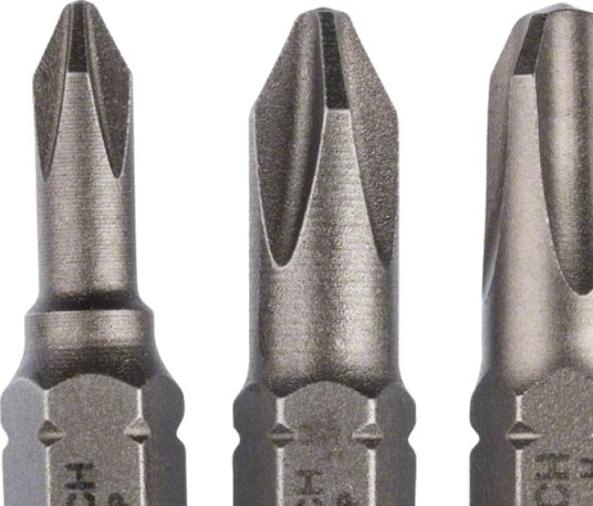 Bosch Tilbehør 2609255967 Kryss Spor-Bit Pz 1, Pz 2, Pz 3 Ekstra Hard D 6,3 3 Stk