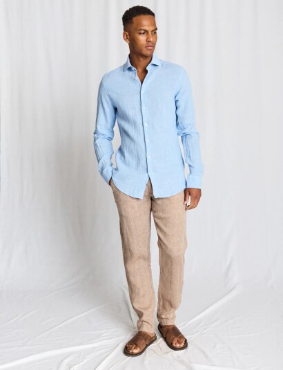 Bruun & Stengade Bs Tahaka Casual Modern Fit Shirt Blue S