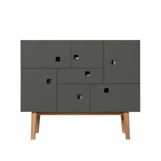 Zweed Peep C1 skap slate grey, retro, eikestativ