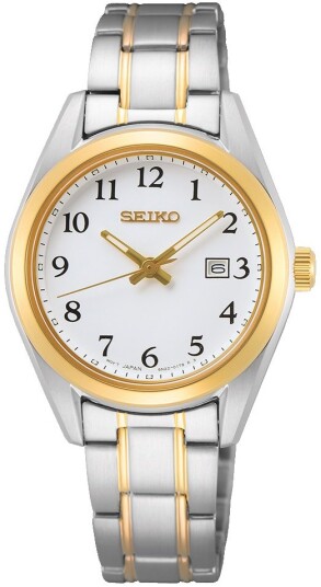 Seiko Dameklokke SUR466P1 Neo Classic Hvit/Gulltonet stål Ø30 mm