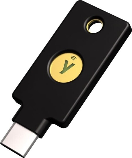 Yubico YubiKey 5C NFC Sikkerhetsnøkkel Svart 101206 Yubico YubiKey 5C NFC Sikkerhetsnøkkel Svart 101206