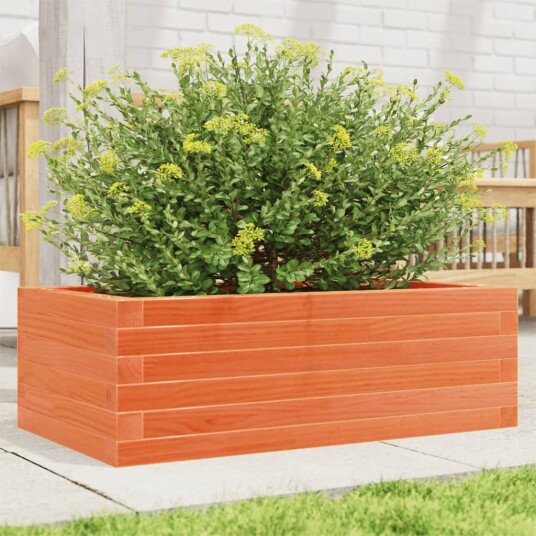 Plantekasse hvit 70x40x23 cm heltre furu