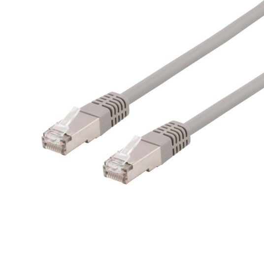 DELTACO S/FTP Cat6 patchkabel 0,3 m 250 MHz Deltacertified LSZH grå