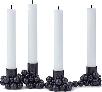 MOLEKYL Ljusstake Svart 4 MOLEKYL Ljusstake Svart 4