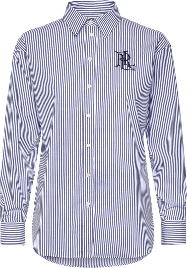 Lauren Ralph Lauren 50S Str Pure Press Shirt BLUE/WHITE 3XL