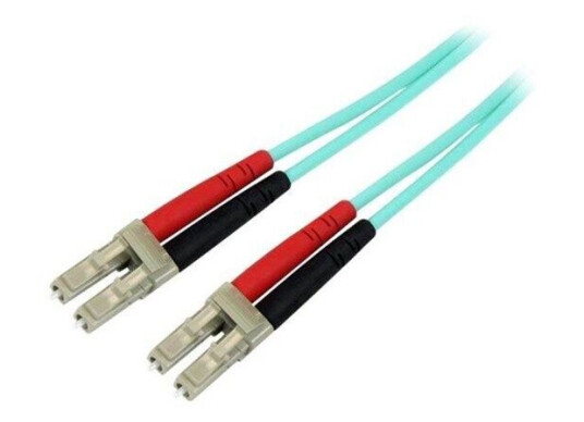 15m OM3 LC to LC Multimode Duplex Fiber Optic Patch Cable - patch cable - 15 m - aqua