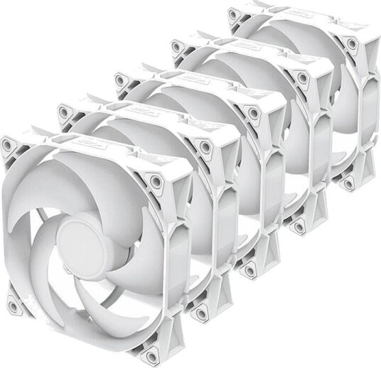 DarkFlash S100 PC-vifte 120mm 1800 RPM Hvit 5-pakning