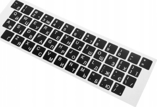 Accura Tastatur Klistremerker Ukrainsk Alfabet Svart Farge