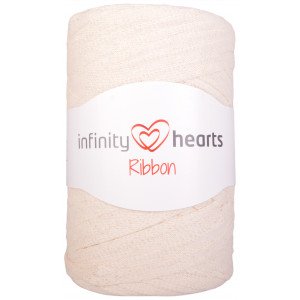  Infinity Hearts Ribbon Stoffgarn 03 Natur