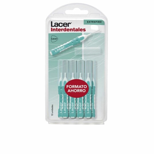 Lacer Interdental Tannbørste 10 Uds Oppreist Ekstra Fin